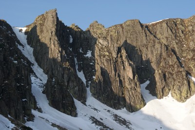 Granitowe ściany skalne Wielkiego Śnieżnego Kotła